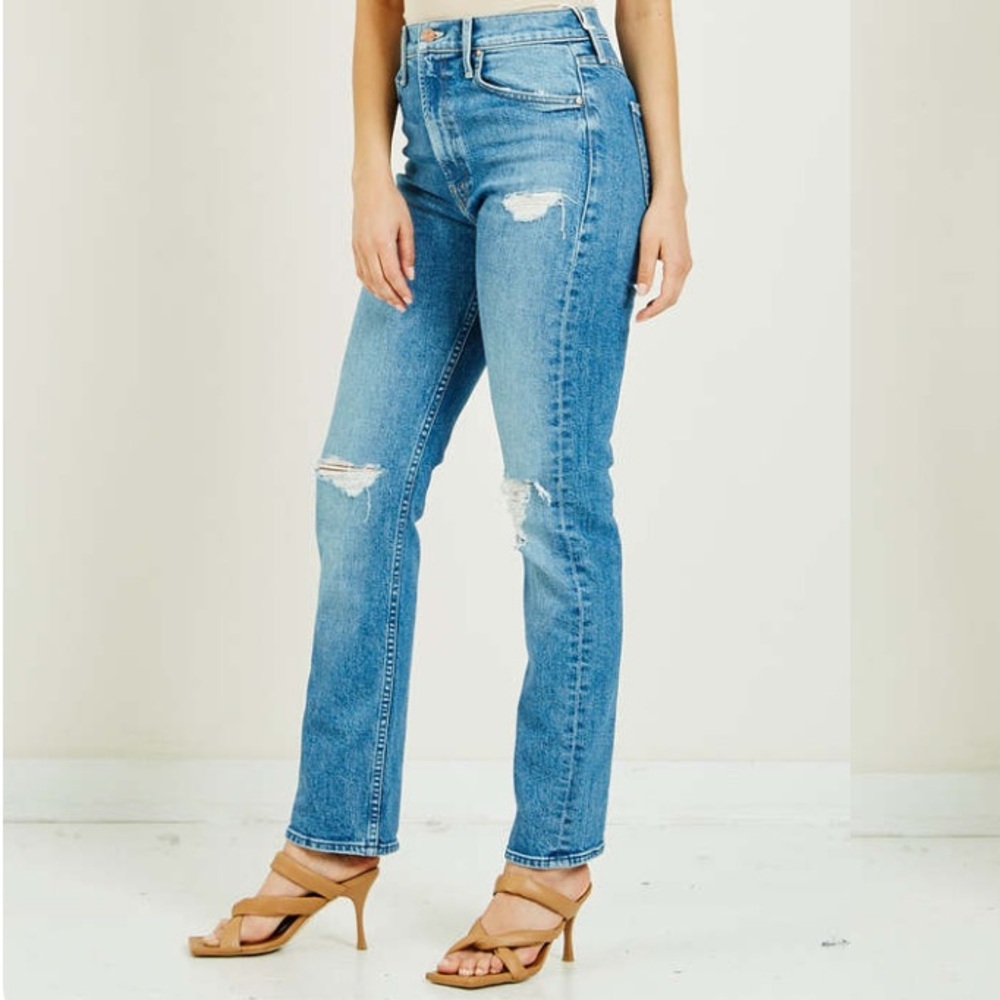 MOTHER DENIM High Waisted Rider Skimp Jeans in Bloom and Doom - Picture 5 of 12